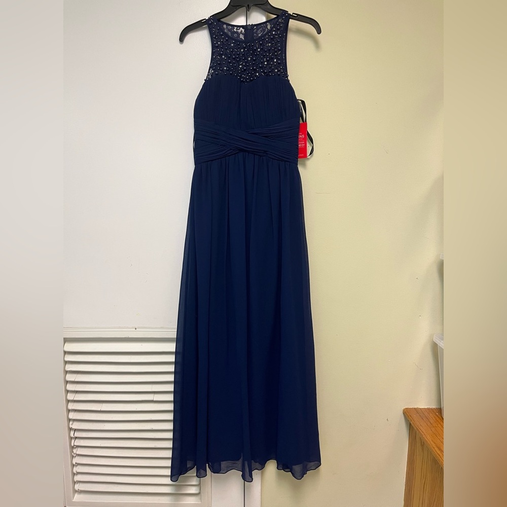 Navy beaded prob dress
